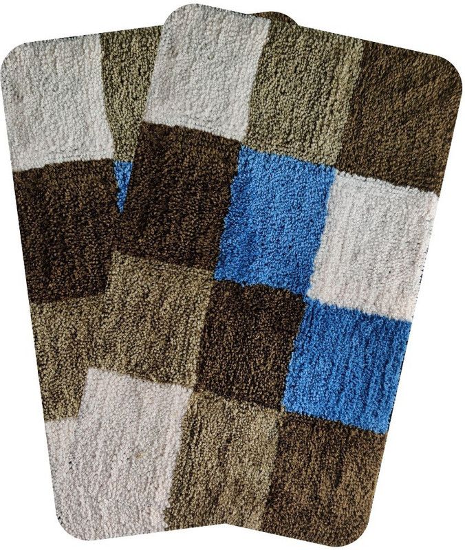 SRX Cotton Door Mat  (Multicolor, Medium, Pack of 2)