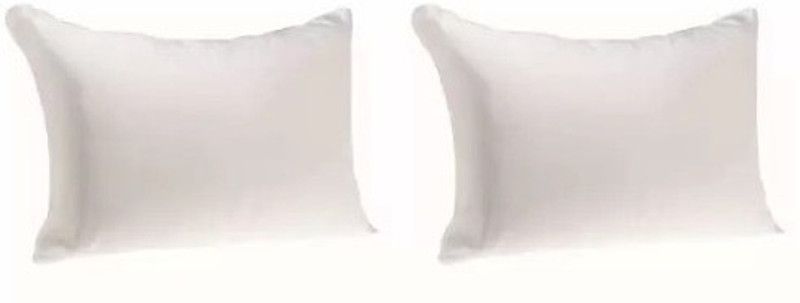 white pillow Microfibre Solid Sleeping Pillow Pack of 2  (white)