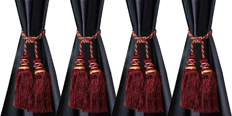 KUBER INDUSTRIES Maroon Tassels  (Pack of 4)