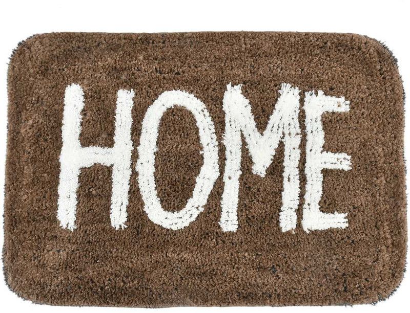 croox Microfiber Door Mat  (Light Brown, Medium)