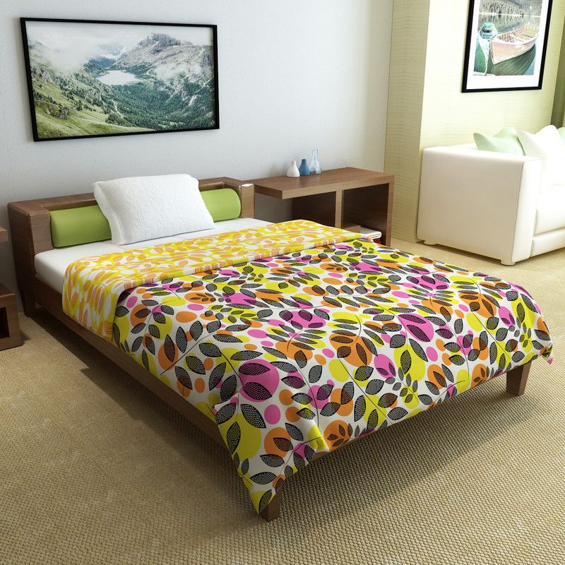 Divine Casa Floral Single Comforter for Mild Winter  (Polyester, Multicolor)