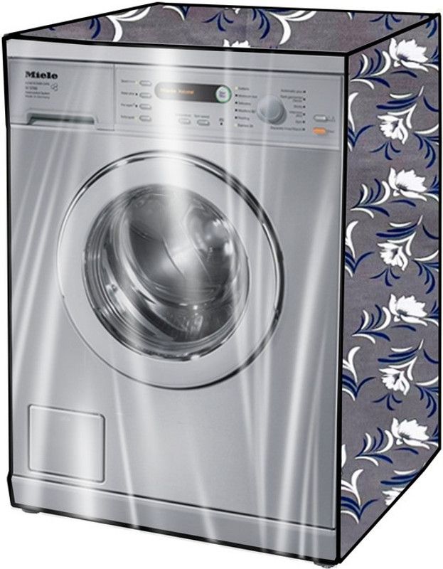 KVAR Front Loading Washing Machine Cover  (Width: 68 cm, Grey, White)
