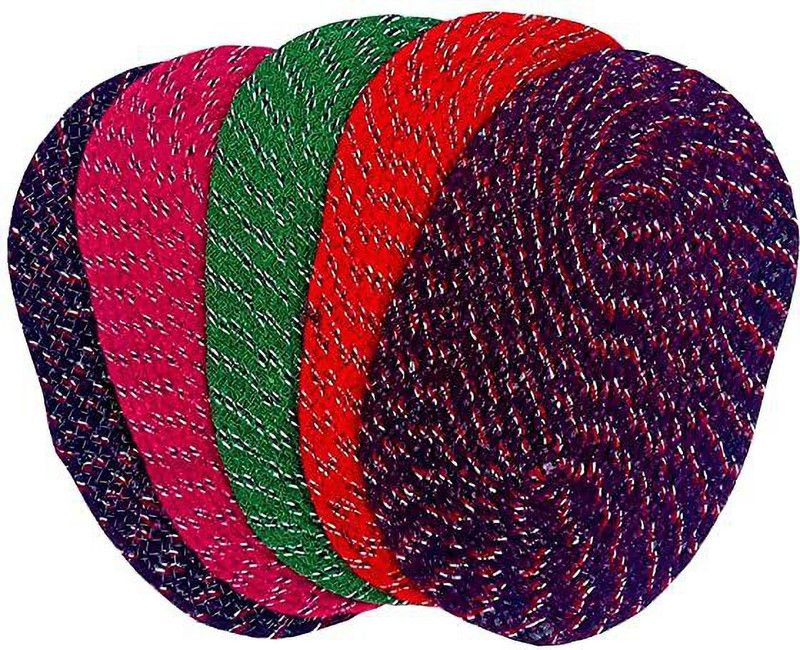 tirupaticollection Cotton Door Mat  (Multicolor, Medium, Pack of 5)