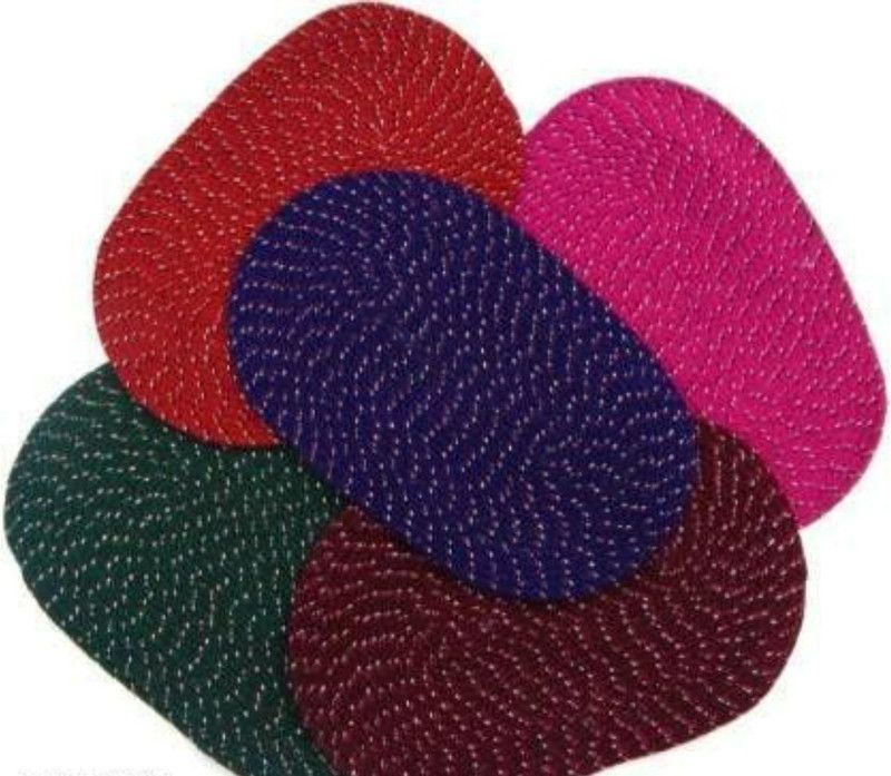 Tamu mega mart Polyester Door Mat  (Multicolor, Free, Pack of 5)