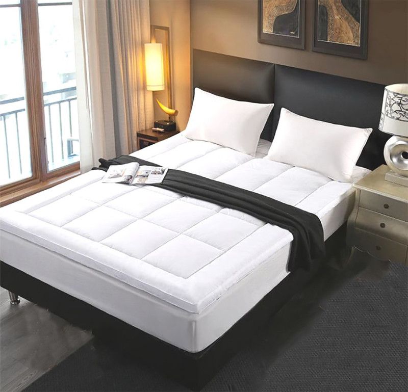 AVI Mattress Topper King Size Mattress Cover  (White)