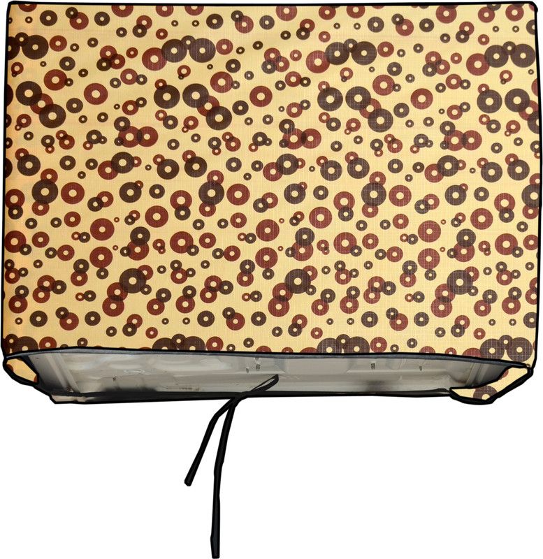AAVYA UNIQUE FASHION Air Conditioner Cover  (Width: 71 cm, Gold)