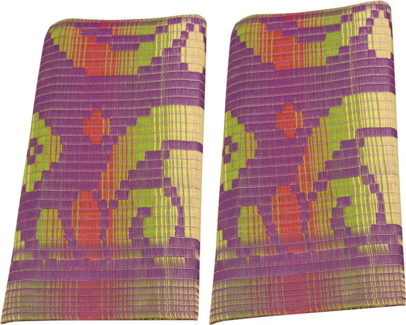 VISALAKSA ATTIRE Plastic Chatai Mat  (Multicolor, Medium, Pack of 2)