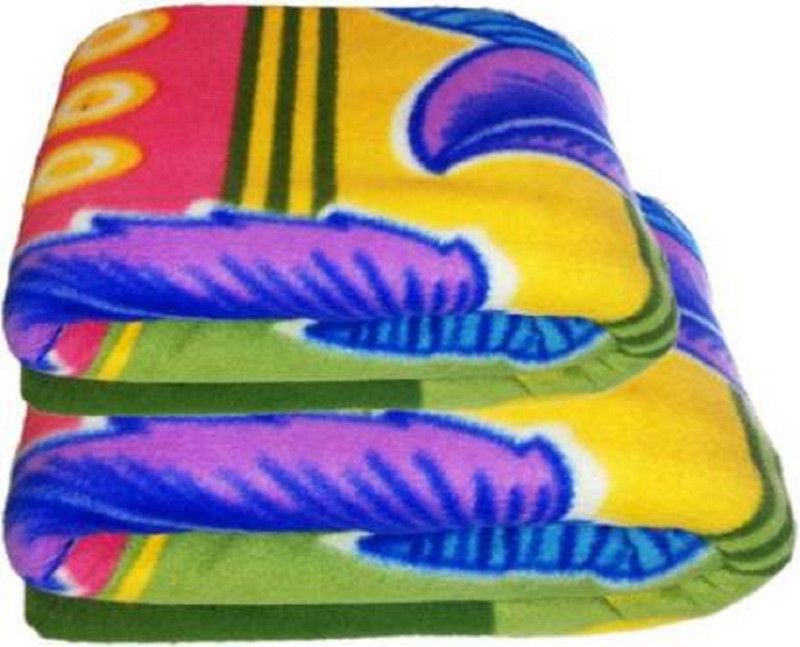 GAURALI CREATIONS Floral Single Fleece Blanket for AC Room  (Polyester, Multicolor)