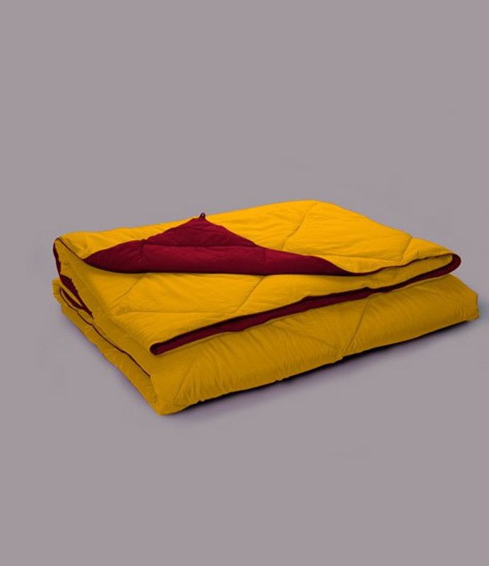 stoa paris Solid King Comforter for Mild Winter  (Microfiber, Yellow)