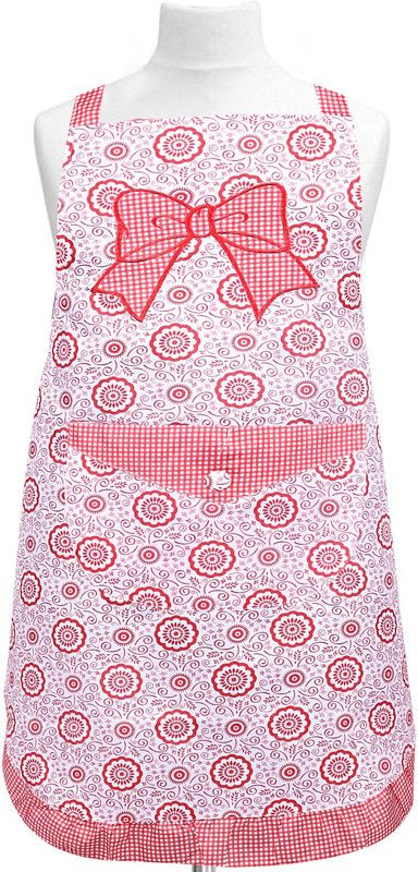 KUBER INDUSTRIES Cotton Home Use Apron - Free Size  (Red, Single Piece)