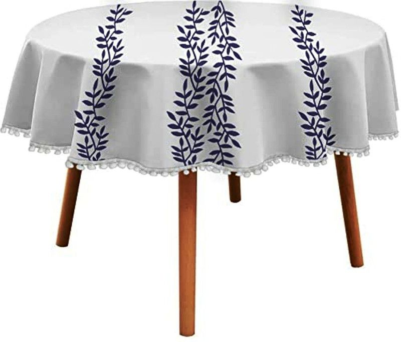 laxmi1341 Printed 4 Seater Table Cover  (Blue, White, Cotton)