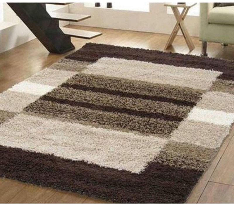 RM Handloom Brown Blended, Polyester Area Rug  (92 cm, X 153 cm, Rectangle)
