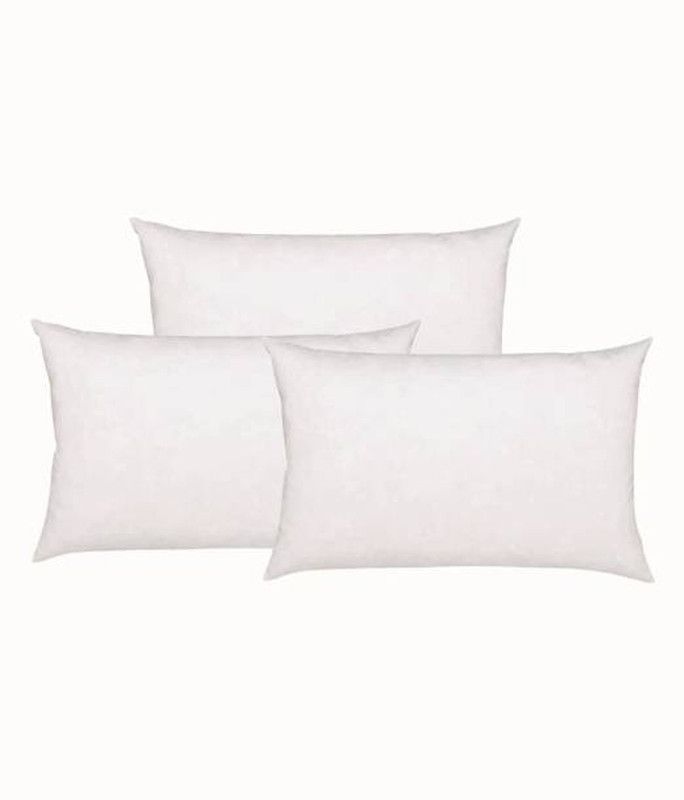 Shreejee Microfibre Solid Sleeping Pillow Pack of 3  (White)