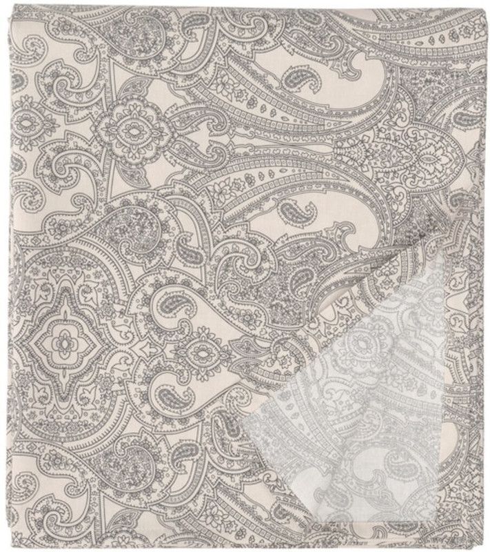 IKEA 152 TC Cotton Single Floral Flat Bedsheet  (Pack of 1, Beige, Dark Grey)