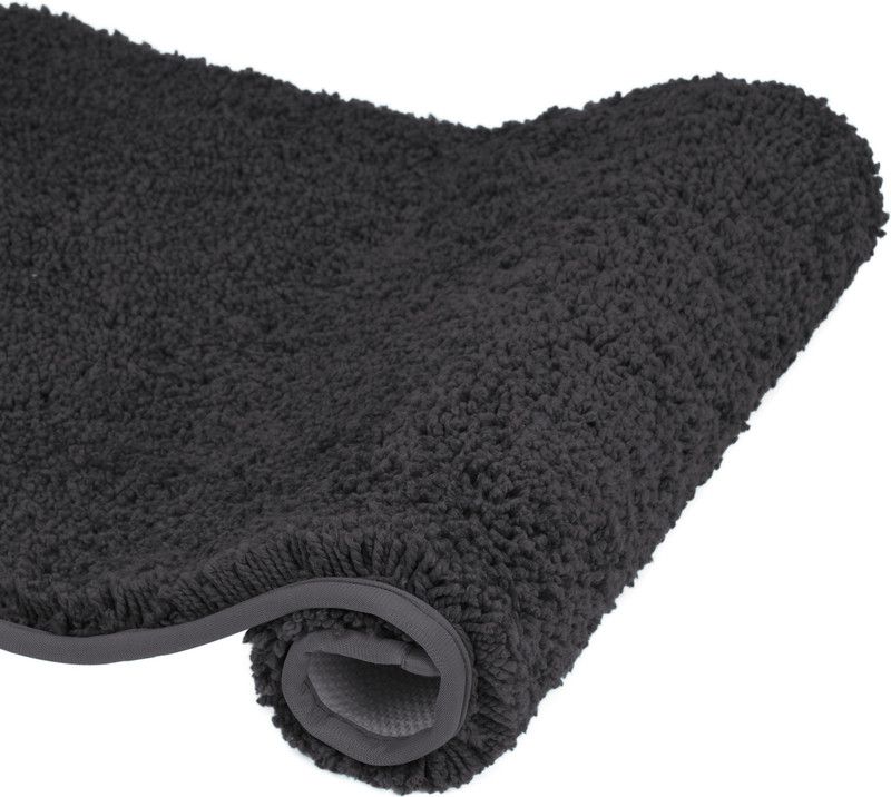 Microfiber Bathroom Mat  (Dark Grey, Medium)
