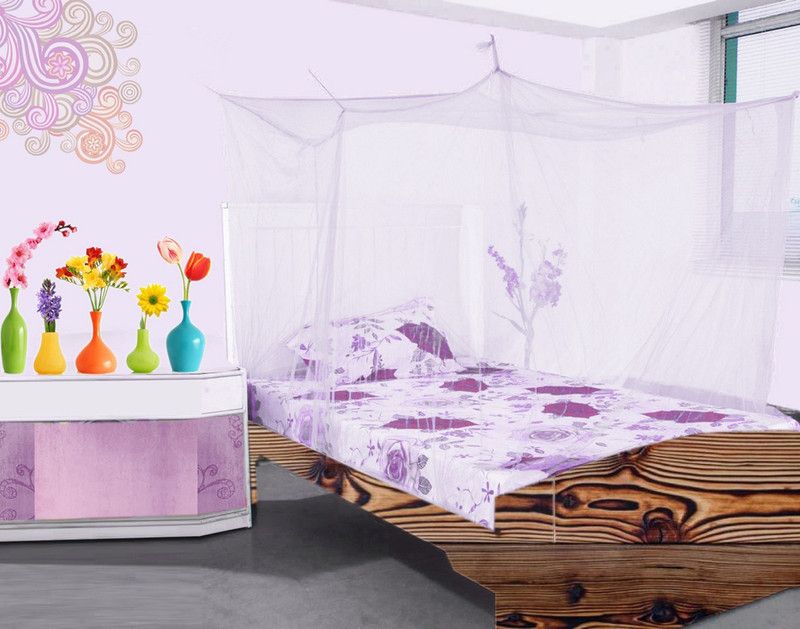 Aarushi Cotton Adults Washable Mosquito Net for Double Bed Mosquito Net  (White, Bed Box)