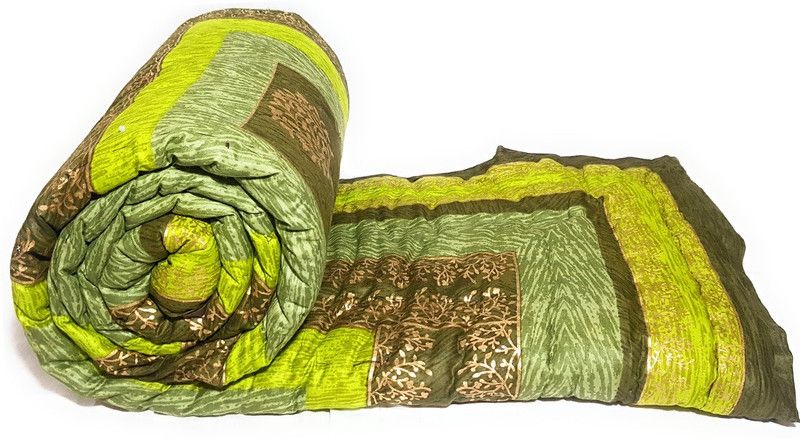 RUBBICK Floral Single Quilt for AC Room  (Silk, MULICOLOR_108)