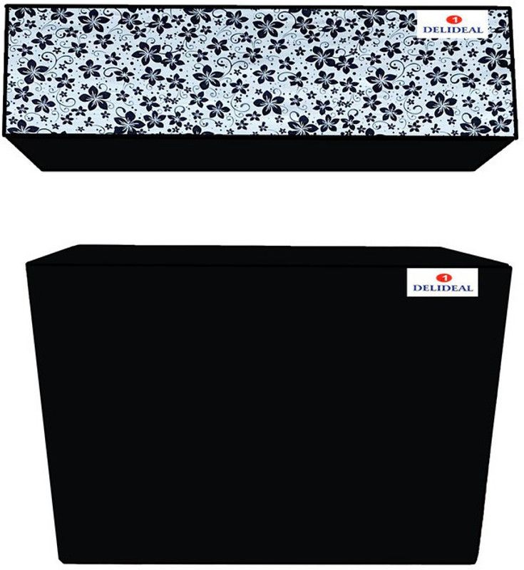 Delideal Air Conditioner Cover  (Width: 35 cm, Blue)