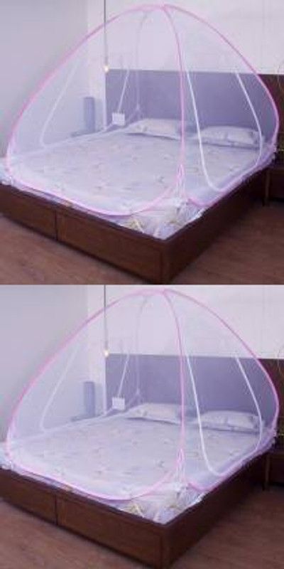 Story@home Polyester Adults Washable Combo Mosquito Net Mosquito Net  (Pink, Tent)