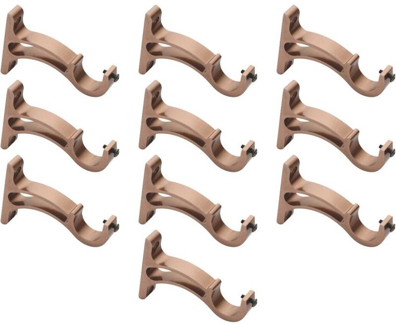 ZYREX Gold Curtain Knobs, Rod Rail Bracket Metal  (Pack of 10)