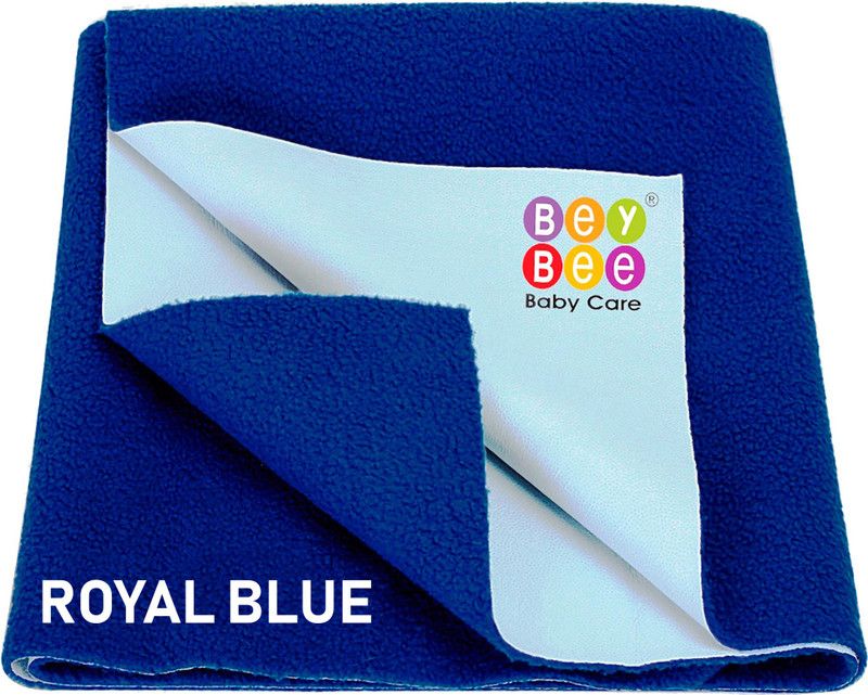BeyBee Cotton Baby Bed Protecting Mat  (Royal Blue, Small)