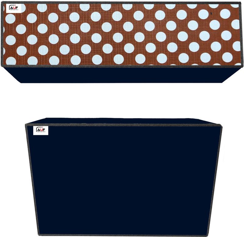 AAVYA UNIQUE FASHION Air Conditioner Cover  (Width: 91 cm, Brown,White)