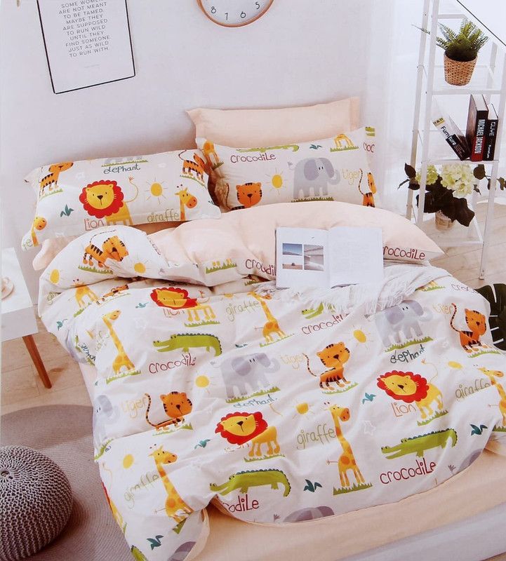 Skytex Animal Single Comforter for Mild Winter  (Cotton, Cream)