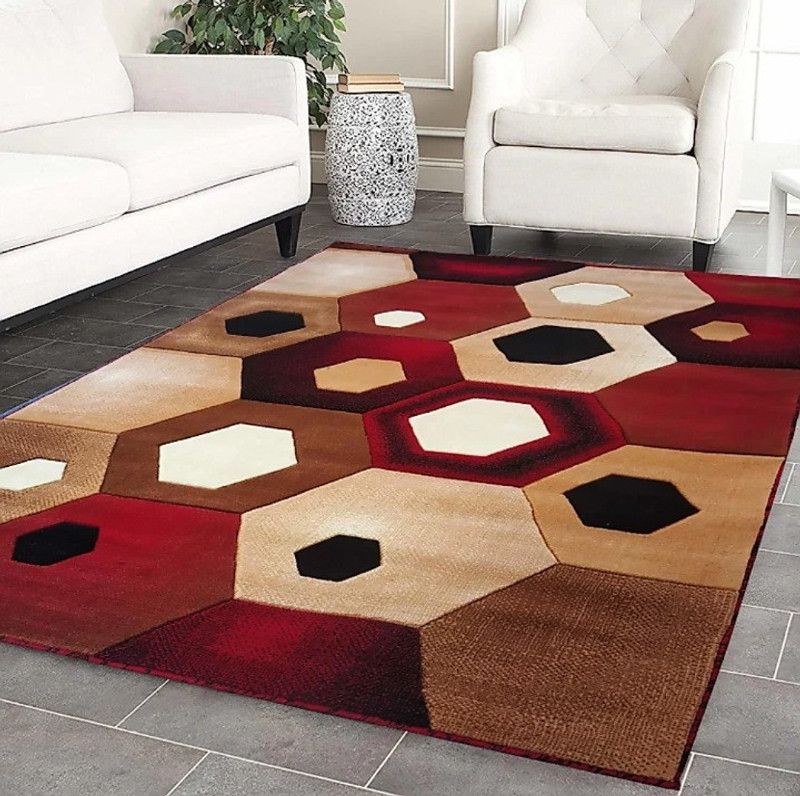 R CARPETS Multicolor Silk Carpet  (150 cm, X 200 cm, Rectangle)