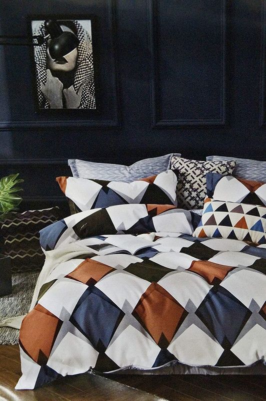 HOME FLUFF 200 TC Cotton Queen Geometric Flat Bedsheet  (Pack of 1, White)