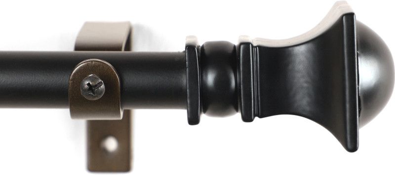 THE DECOR MART Black Curtain Rods Metal  (Pack of 1)