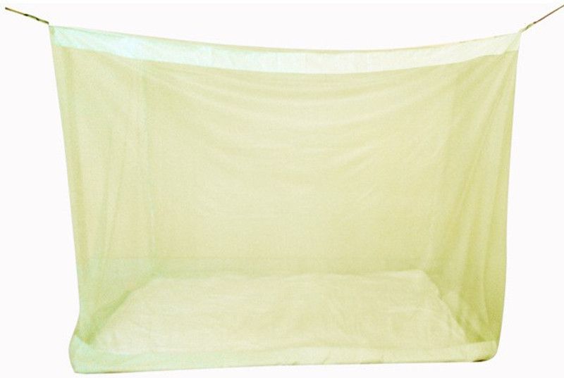 Shayan Nylon Adults Washable 5.5x6.5 feet Polynet Hanging Mosquito Net Mosquito Net  (Cream, Bed Box)