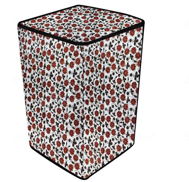 KingMatters Top Loading Washing Machine Cover  (Width: 57 cm, White, Red)