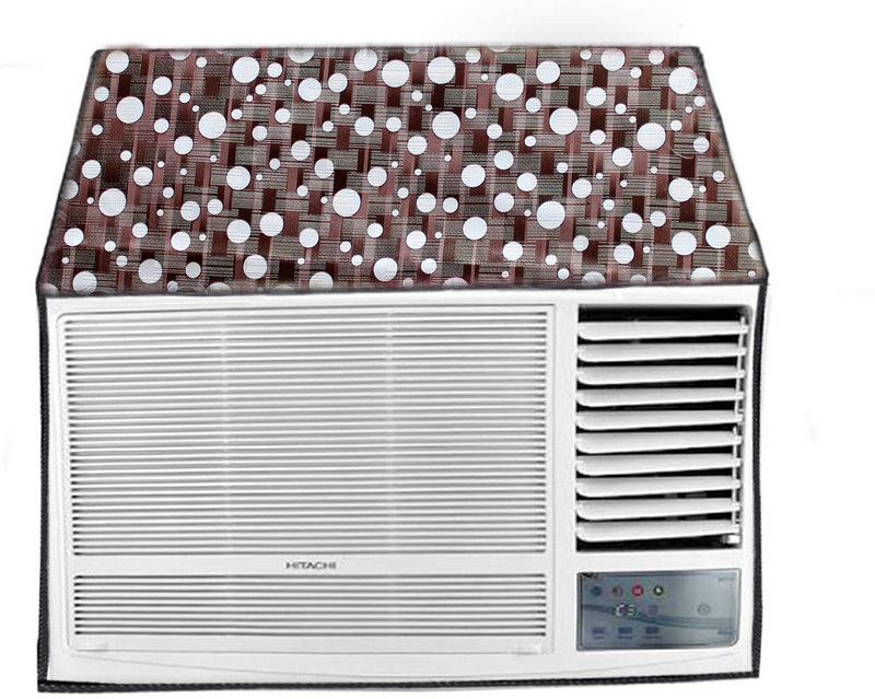 KingMatters Air Conditioner Cover  (Width: 69 cm, Black, Brown)