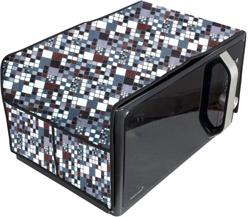 The Furnishing Tree Microwave Oven Cover  (Width: 76 cm, Grey)
