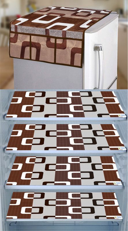 Flipkart SmartBuy Refrigerator Cover  (Width: 56 cm, Brown)