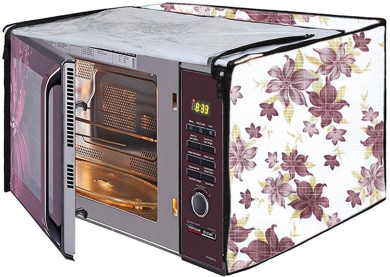 JM Homefurnishings Microwave Oven Cover  (Width: 53 cm, MULTICOLOR)