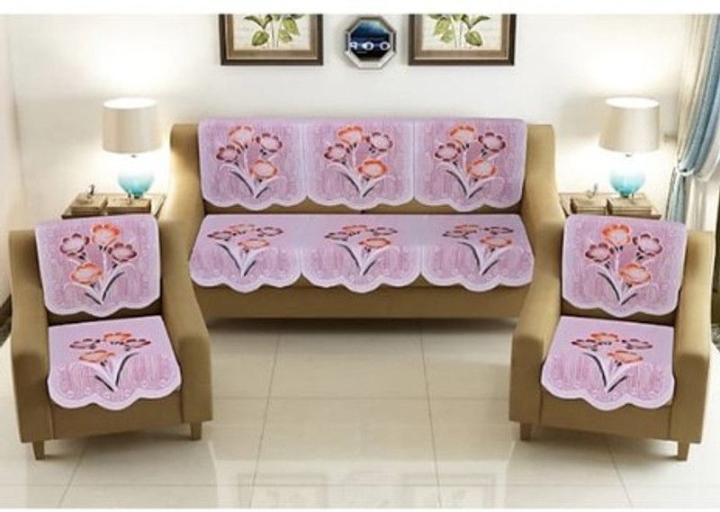 NEXT-WAY Polyester Floral Sofa Cover  (Multicolor Pack of 6)