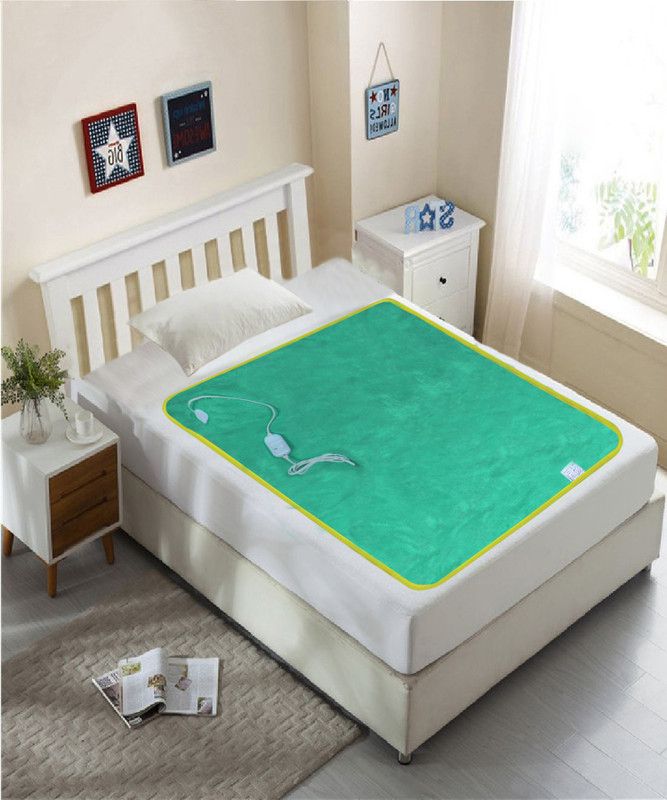Flipkart SmartBuy Solid Single Electric Blanket for Heavy Winter  (Woollen Blend, Green)