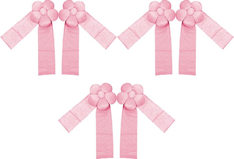 KUBER INDUSTRIES Pink Tieback Hook Metal  (Pack of 6)