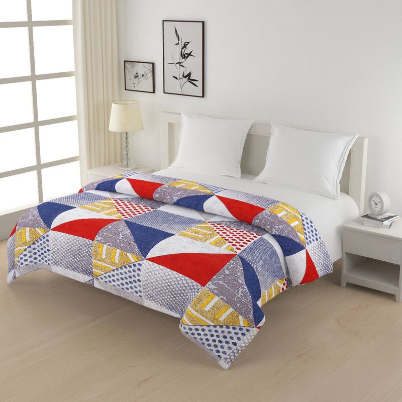 SWAYAM Geometric Double Quilt for Heavy Winter  (Cotton, Multicolor,Multicolor)