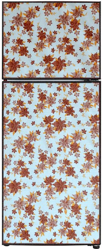 AAVYA UNIQUE FASHION Refrigerator Cover  (Width: 59.69 cm, White,Brown)
