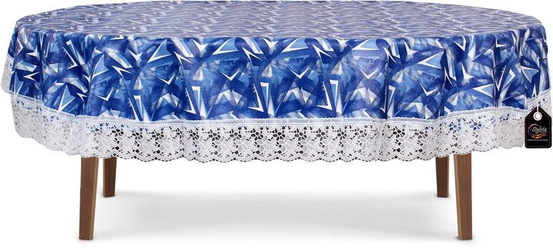 STYLISTA Printed 12 Seater Table Cover  (Blue, PVC)