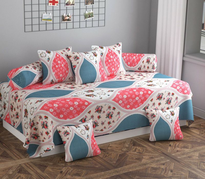 XMBUG Polycotton Abstract Diwan Set  (White)