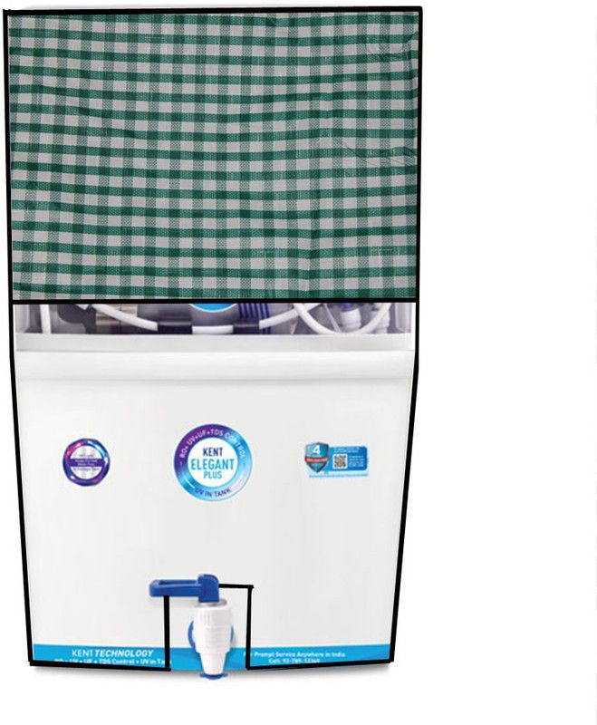 GREAT FASHION Water Purifier Cover  (Width: 38 cm, Green, White)