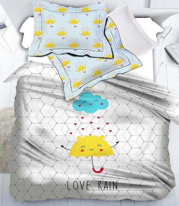 signature CLUB 280 TC Cotton King, Double Motifs Flat Bedsheet  (Pack of 1, Multicolor)