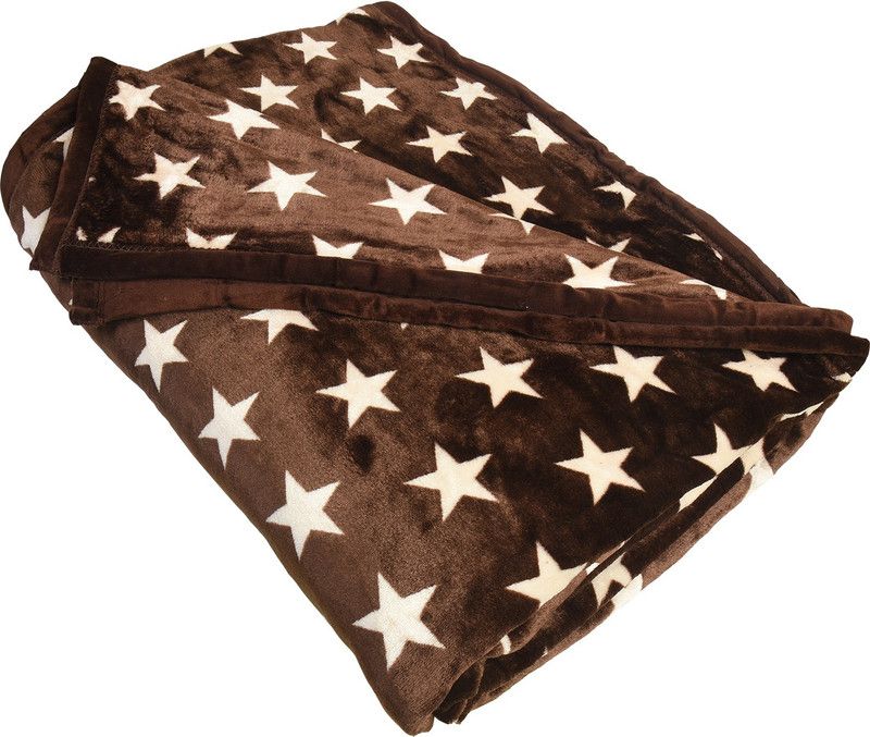 AJANTA HANDLOOM HOUSE Printed Single AC Blanket for AC Room  (Woollen Blend, Brown)