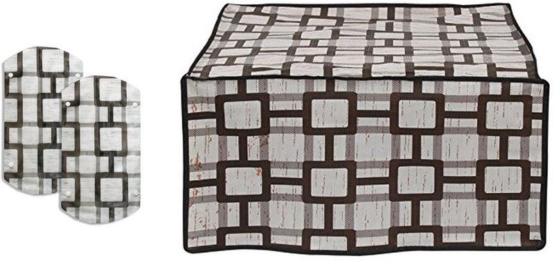 Stylista Microwave Oven Cover  (Width: 53 cm, Multi, Grey)