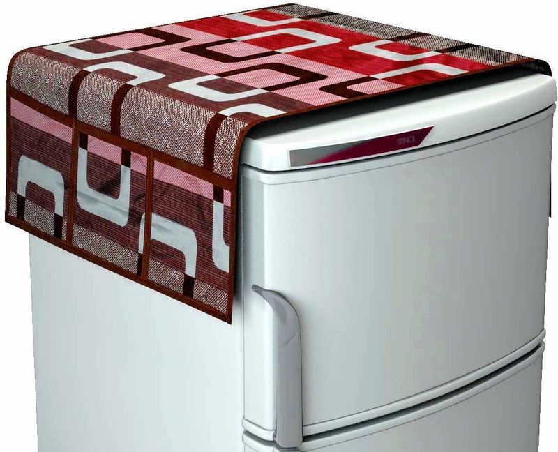 Innovegic Refrigerator Cover  (Width: 92 cm, Red)