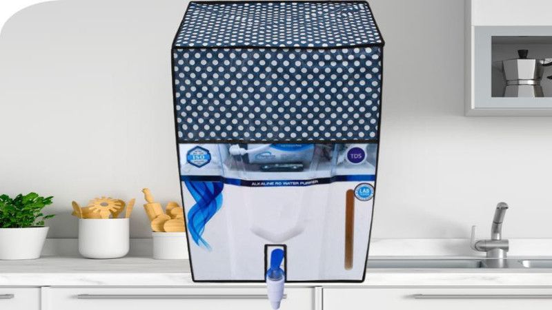 Creadcraft Water Purifier Cover  (Width: 38 cm, Blue, Clear)