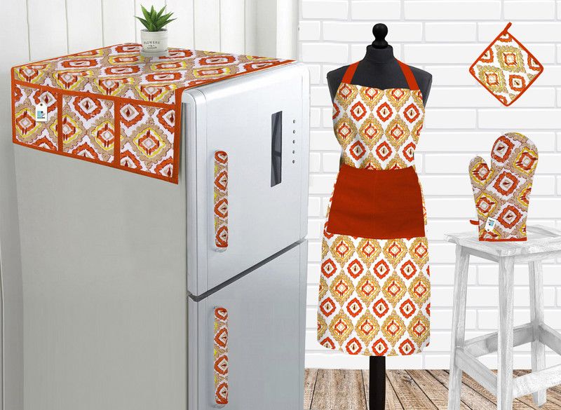 DECOTREE Multicolor Cotton Kitchen Linen Set  (Pack of 6)
